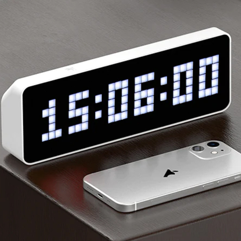 The Smarte Clock displayed as a functional yet eye-catching feature for the home.