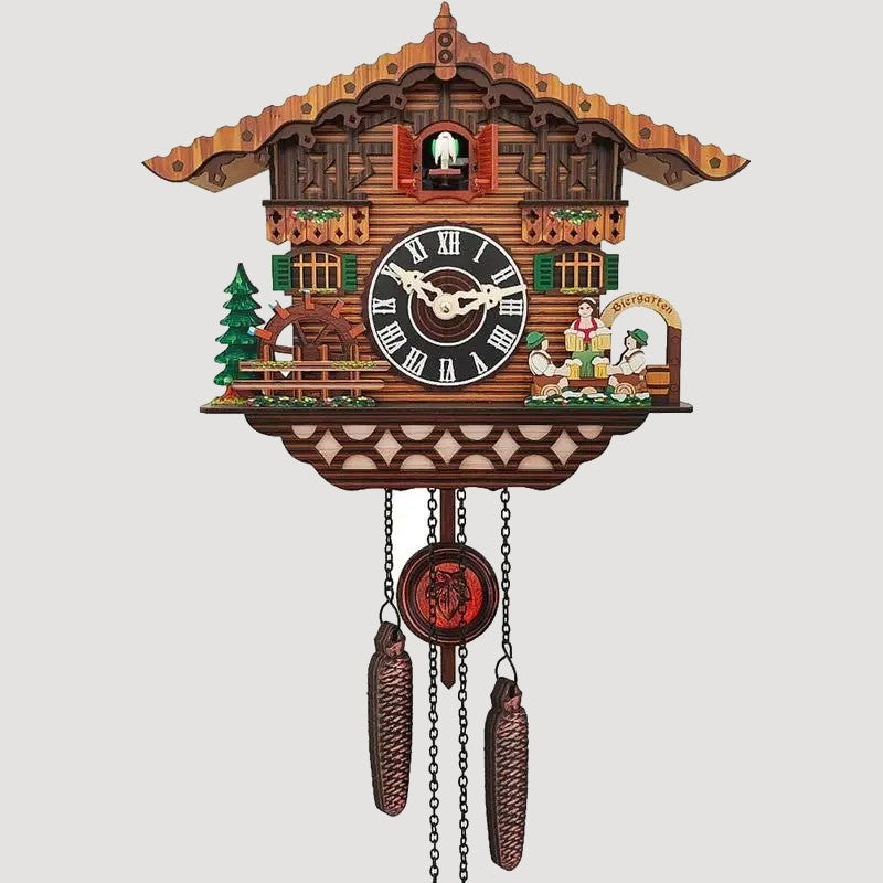 A closer view of the Ancien Cuckoo Clock, created to become a striking focal point in any room.
