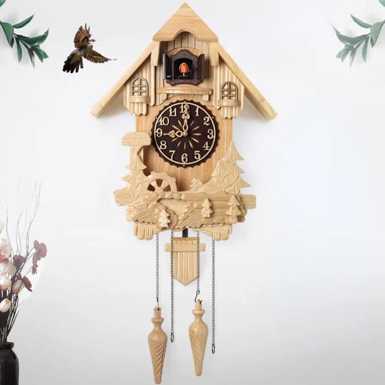 A Wood Cuckoo Clock that brings a distinctive finishing touch to a stylish interior.