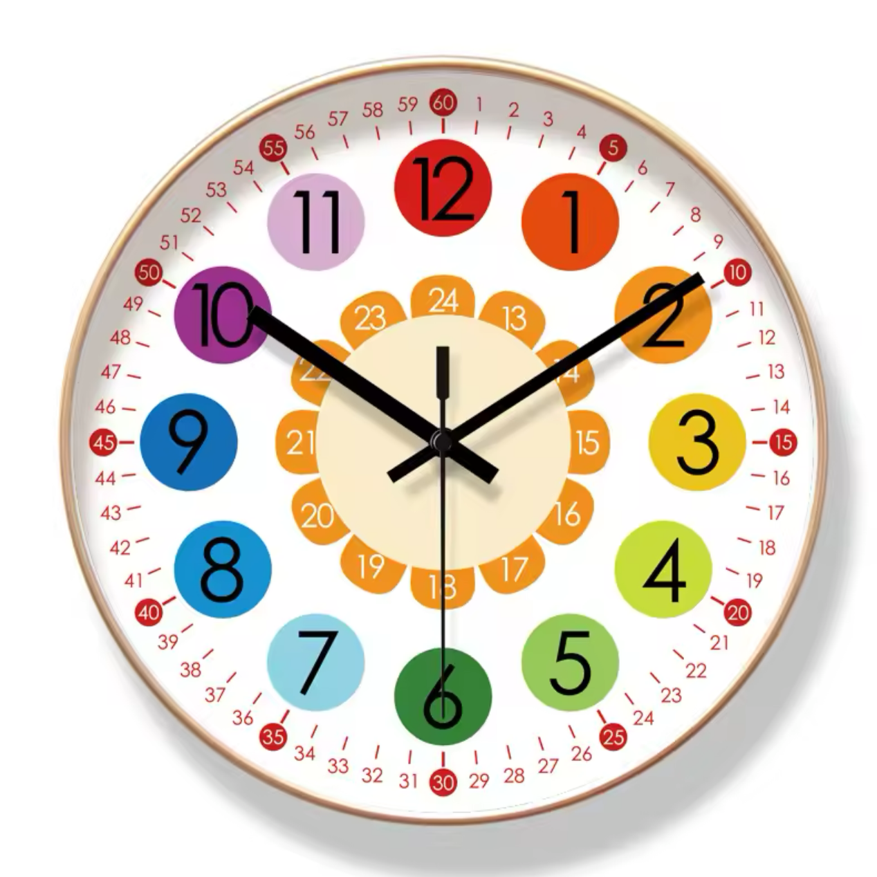 This Learning Kids Clock brings a polished clock design and decorative character to the wall.