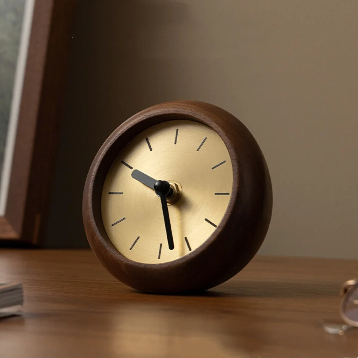 This Wood Desk Clock combines practical timekeeping with characterful wall decor.