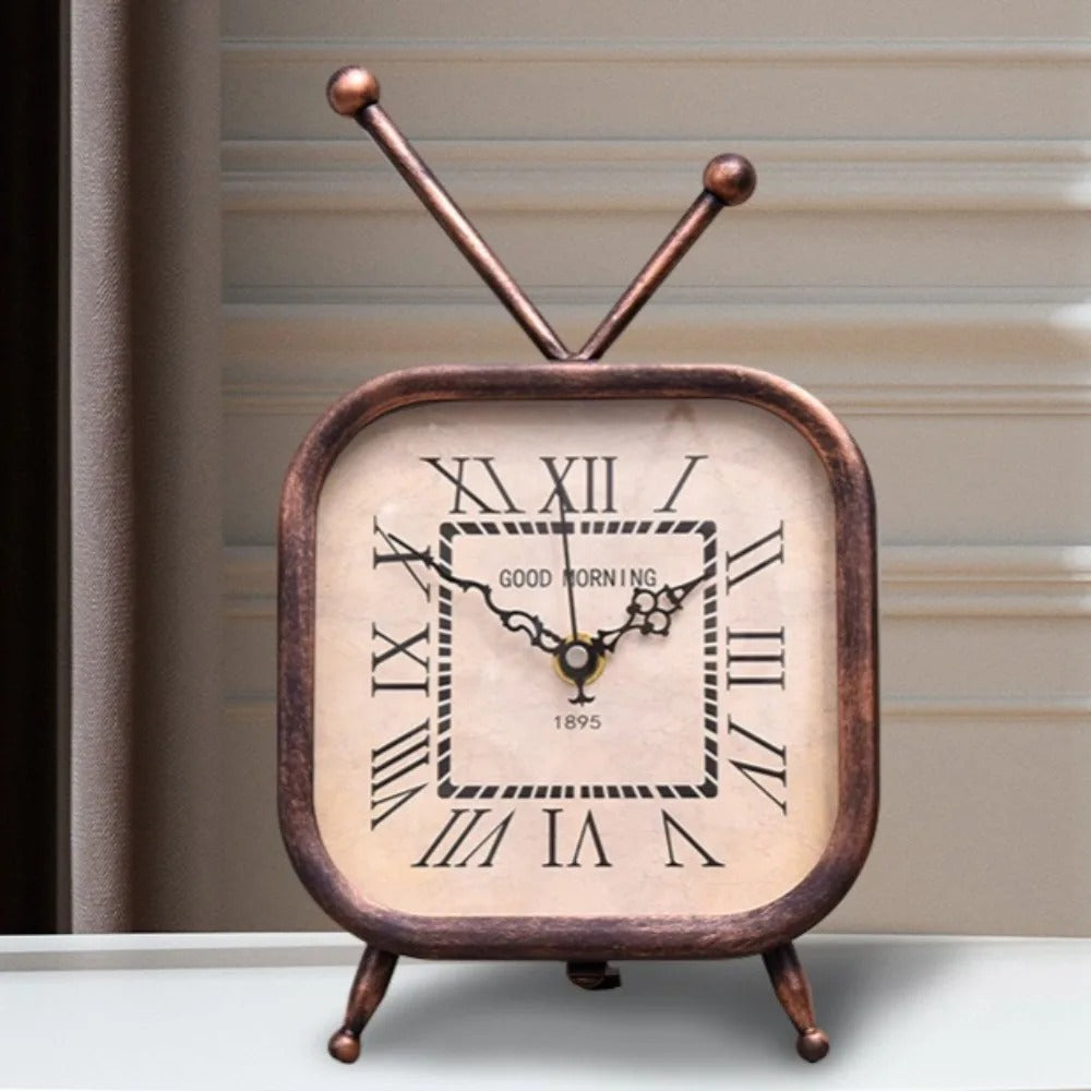 A Retro Desk Clock with a distinctive presence, made to enhance a curated interior.