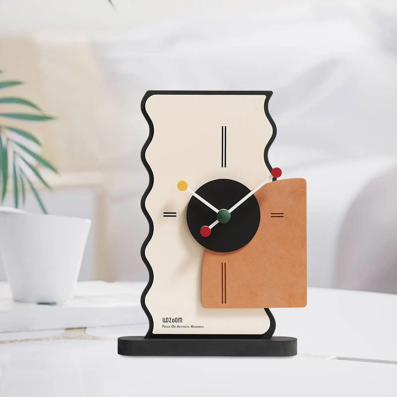 The Designer Scandinavian Table Clock displayed as a functional yet eye-catching feature for the home.