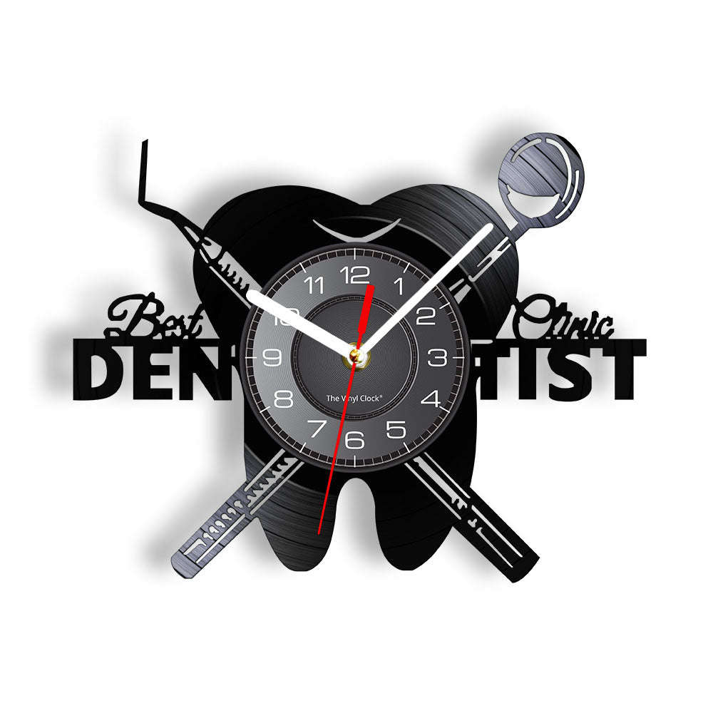 The Dentist Clock shown as a refined decorative accent for a modern living space.