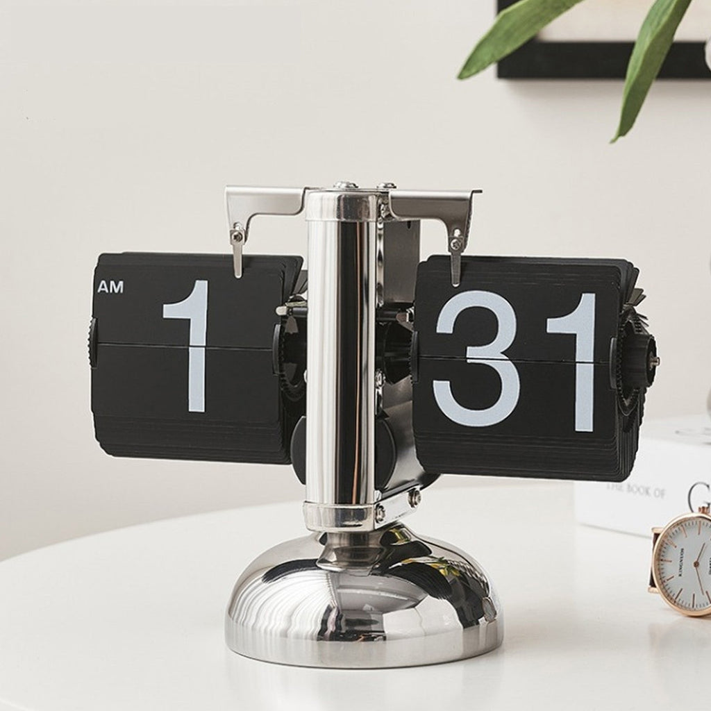 The Digital Tabletop Clock, a statement clock that lends personality to a carefully styled interior.