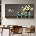 This Digital Large Format Clock brings a polished clock design and decorative character to the wall.