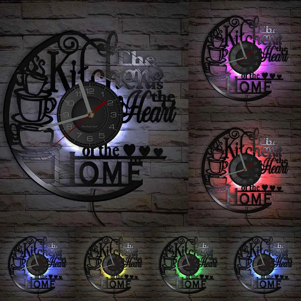 This Record Vinyl LED Clock adds a tailored balance of function and visual interest to home decor.