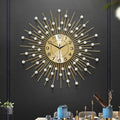 This Gold Clock adds a tailored balance of function and visual interest to home decor.