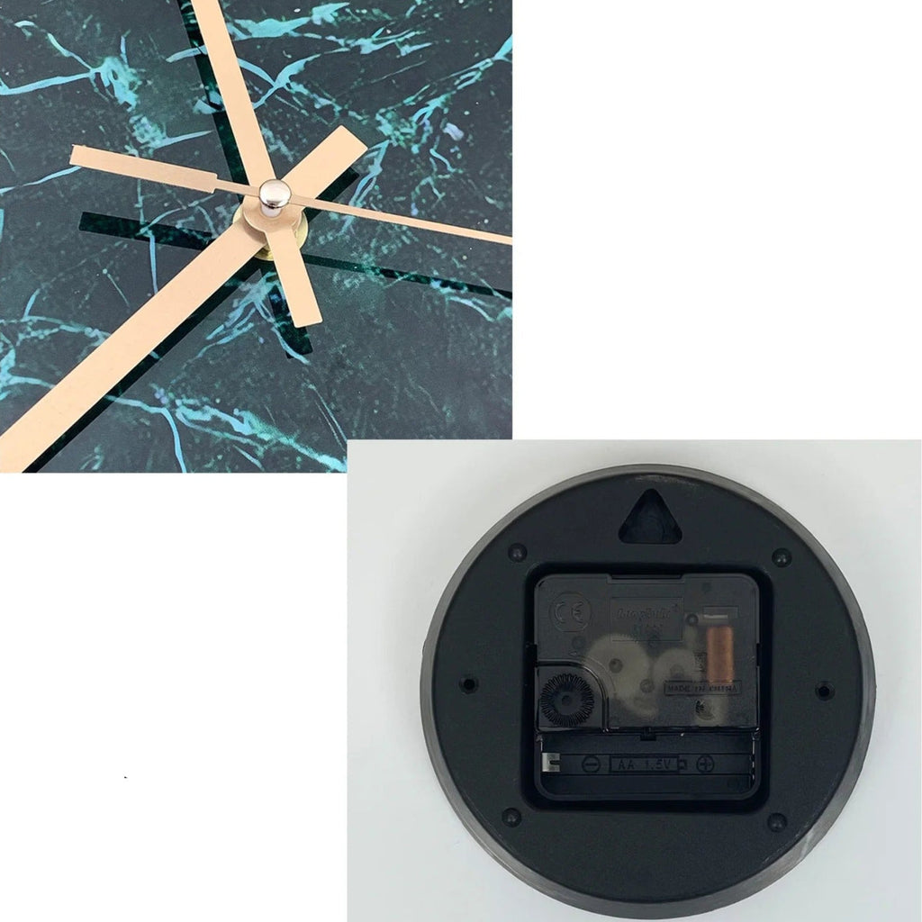 Glass Effet Marble Wall Clock
