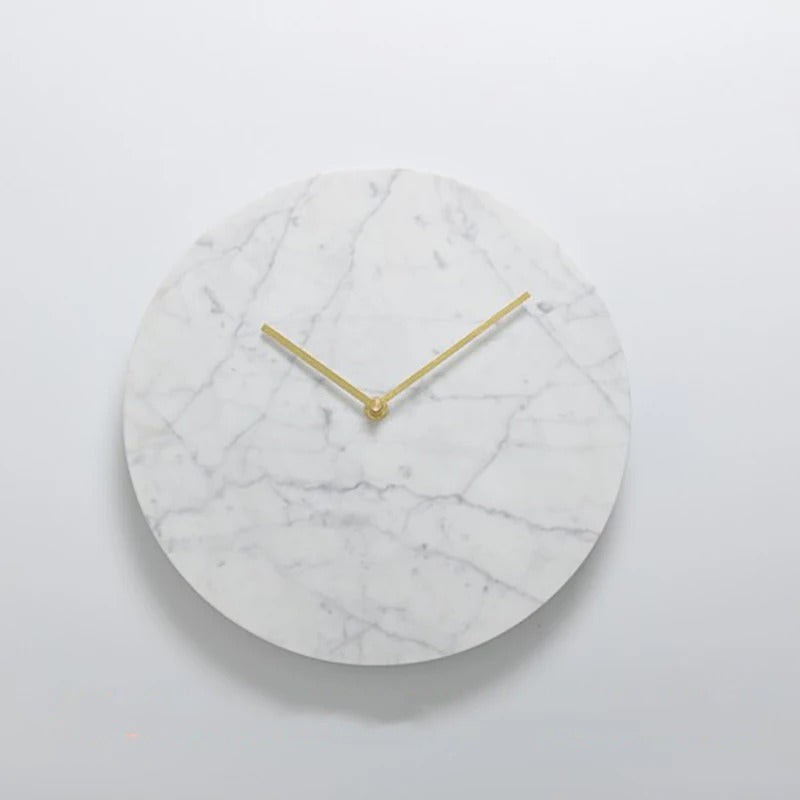 White Marble Clock