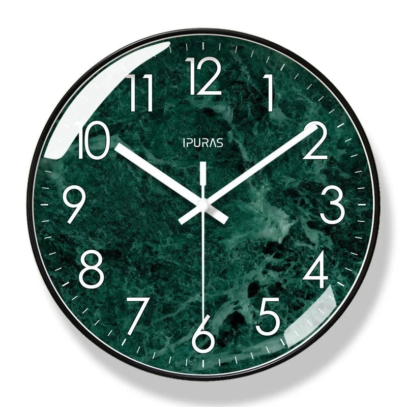 Marble Black Clock