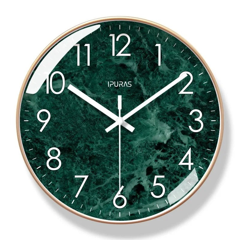 Marble Black Clock