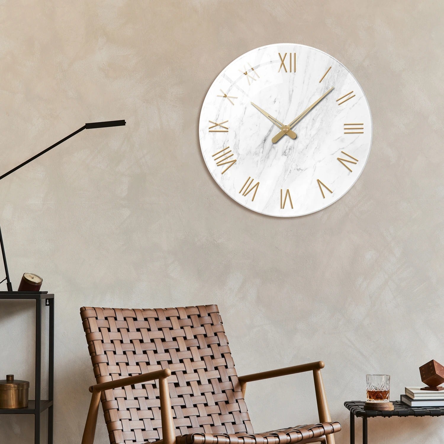 A Glass Clock that brings a distinctive finishing touch to a stylish interior.