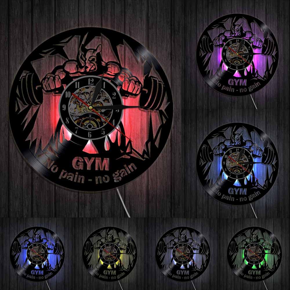 A closer view of the Vinyl LED Clock, created to become a striking focal point in any room.