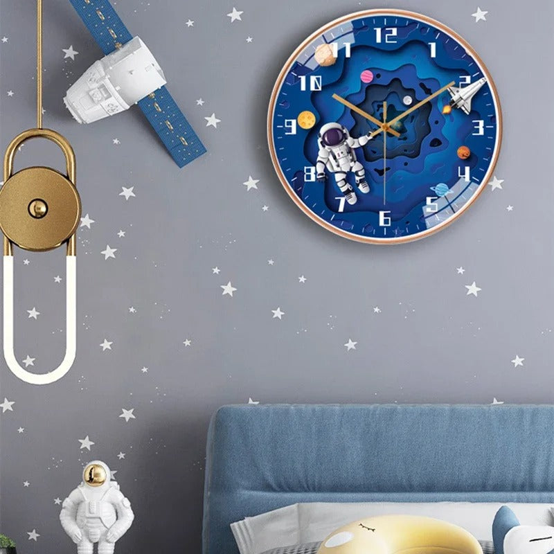 A Kids Astronaut Clock with a distinctive presence, made to enhance a curated interior.
