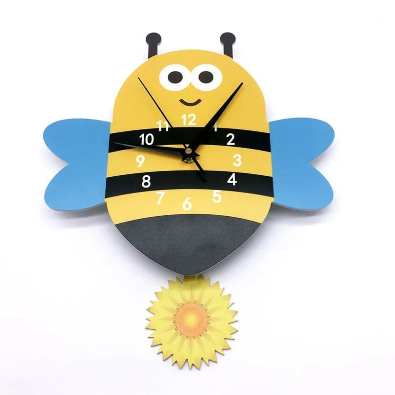 Kids with Pendulum Clock