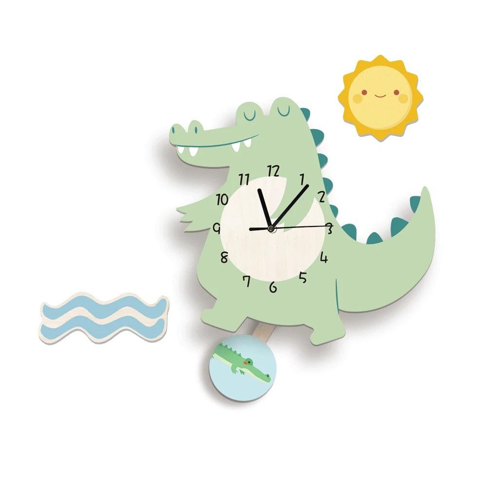 Kids with Pendulum Clock