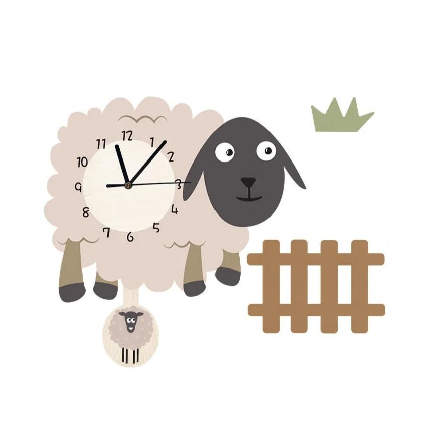 Kids with Pendulum Clock