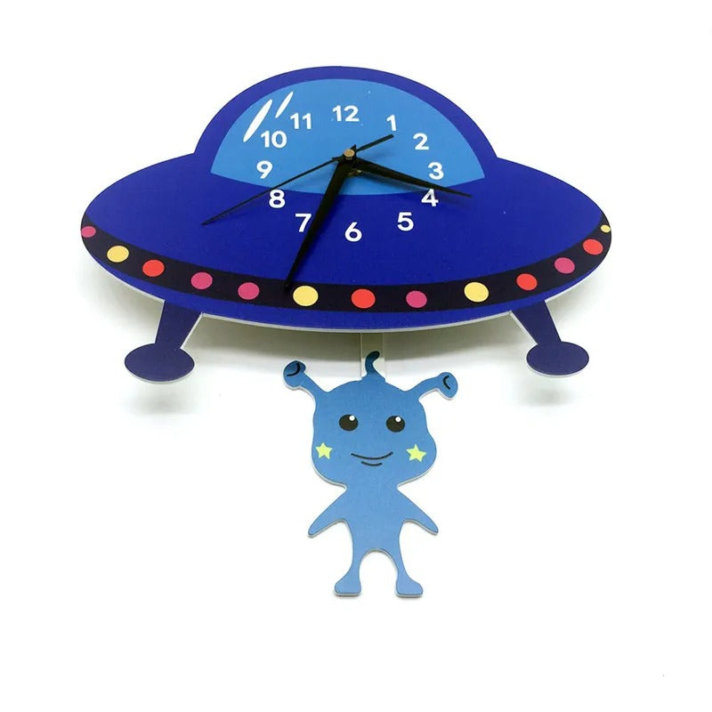 Kids with Pendulum Clock