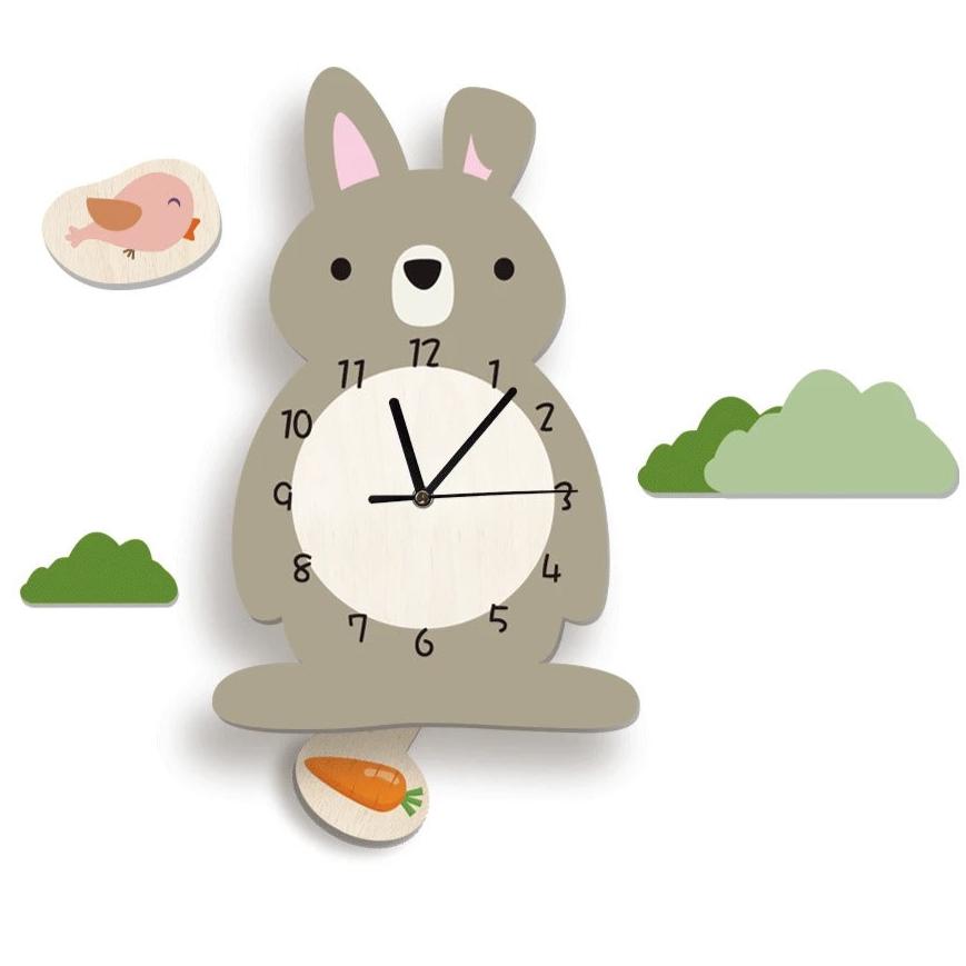Kids with Pendulum Clock