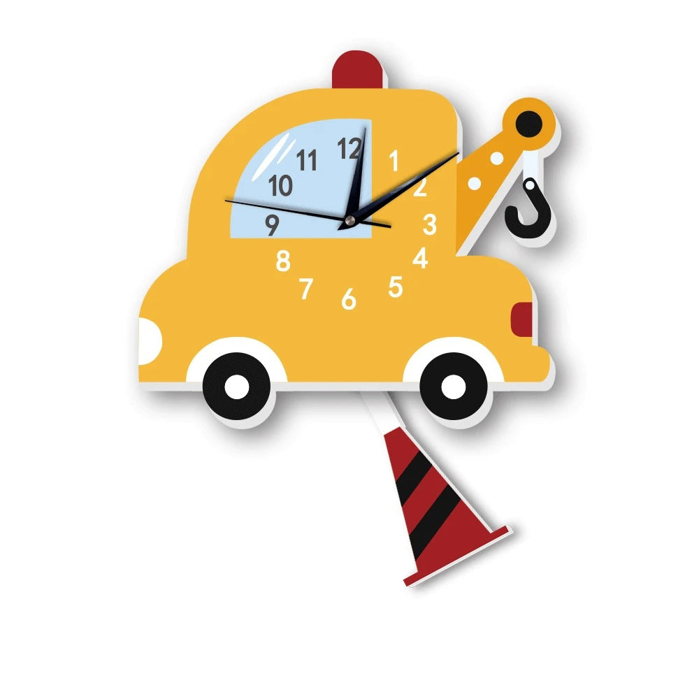 Kids with Pendulum Clock
