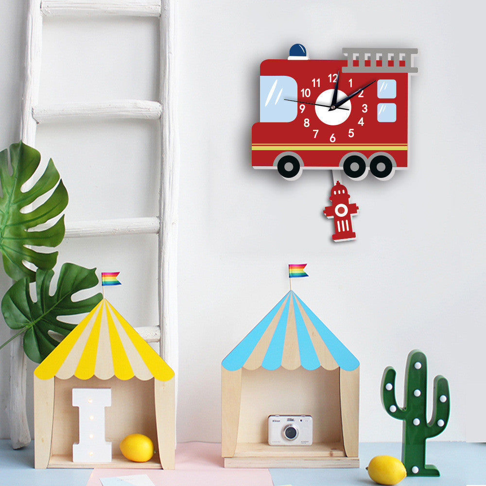 A Kids Camion of Pompier Clock with a distinctive presence, made to enhance a curated interior.