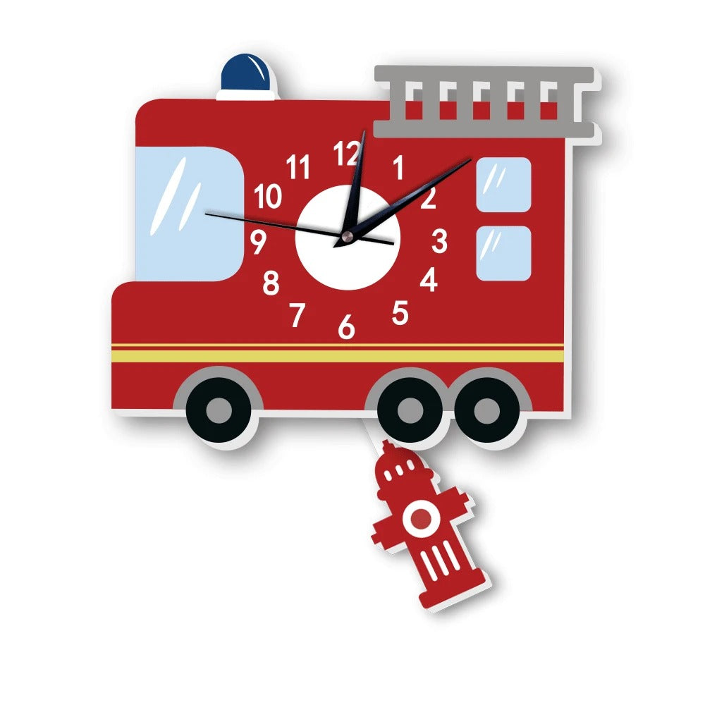 Kids Camion of Pompier Clock