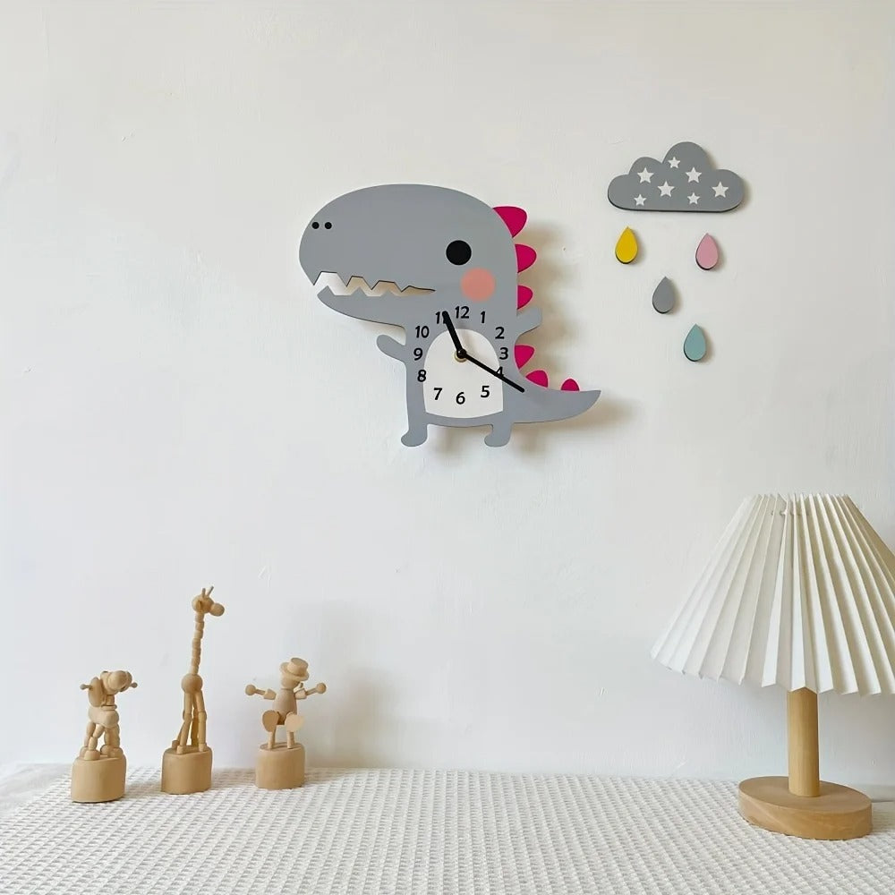 The Kids Dinosaur Mignon Clock displayed as a functional yet eye-catching feature for the home.