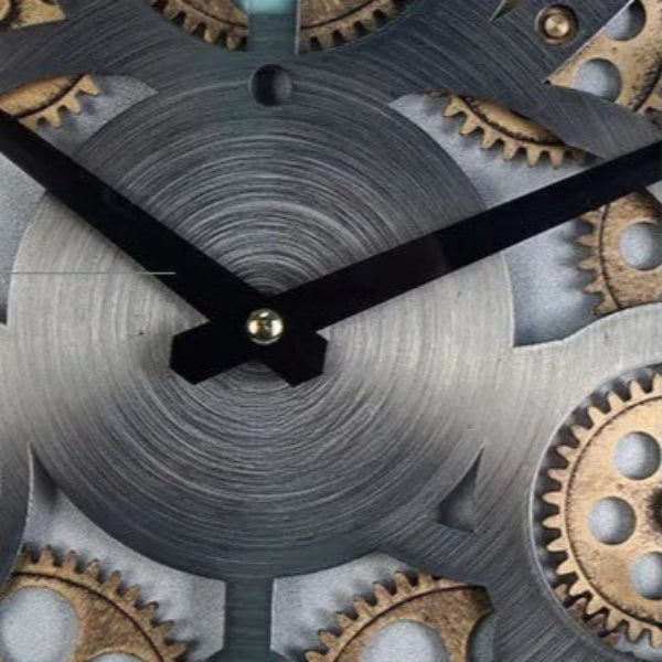Gears Silver Clock