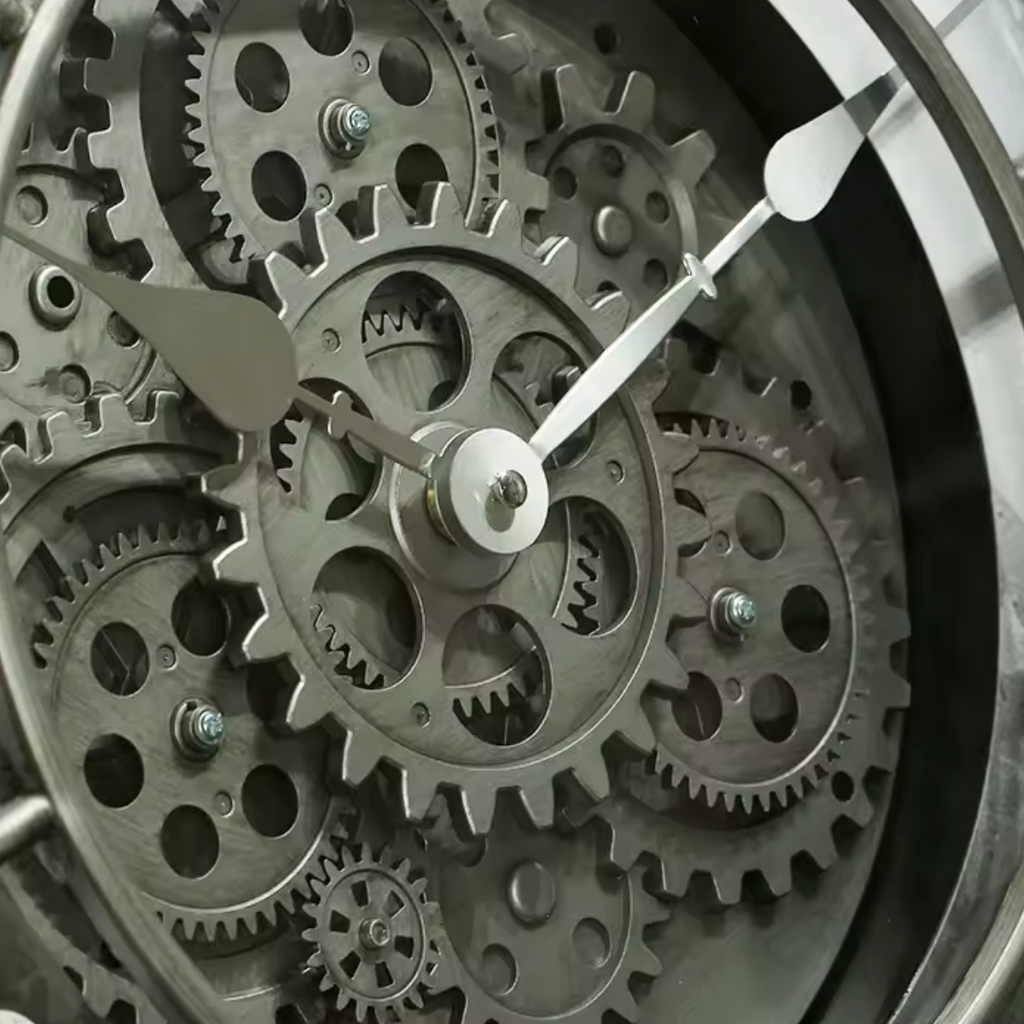 Gears in Metal Clock