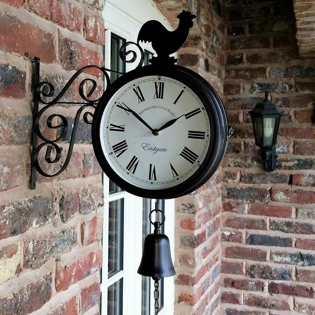 The Outdoor Clock displayed as a functional yet eye-catching feature for the home.