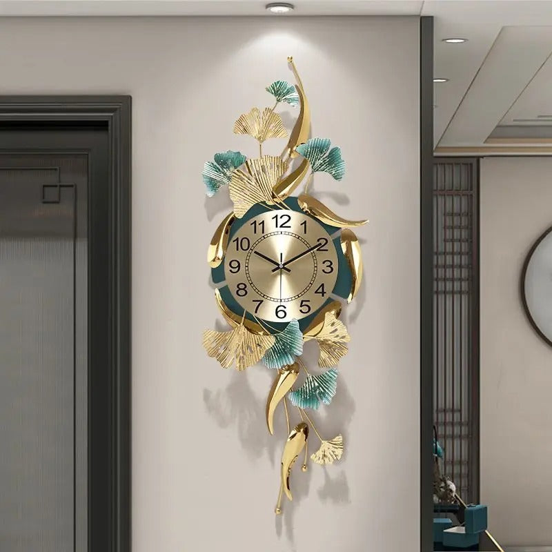 This Wrought Iron Clock brings a polished clock design and decorative character to the wall.