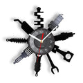 A closer view of the Garage Clock, created to become a striking focal point in any room.