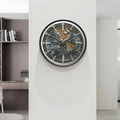 The Industrial Gears Clock, a statement clock that lends personality to a carefully styled interior.