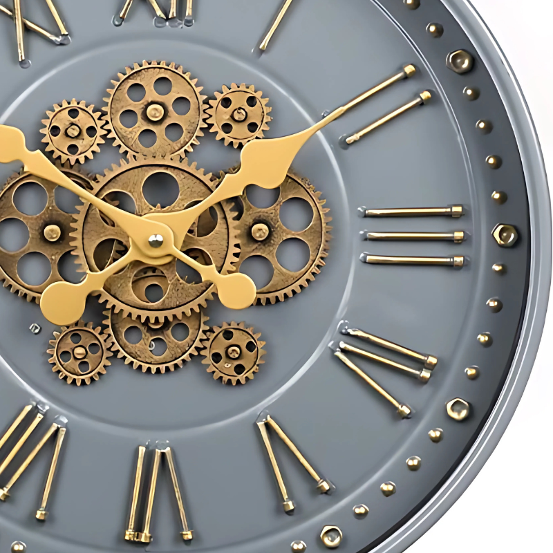 Industrial Gears Tournant Clock