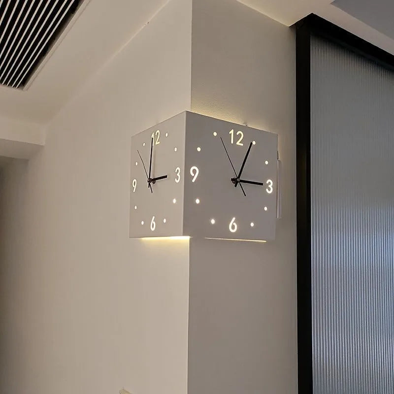 A closer view of the Illuminated Clock, created to become a striking focal point in any room.