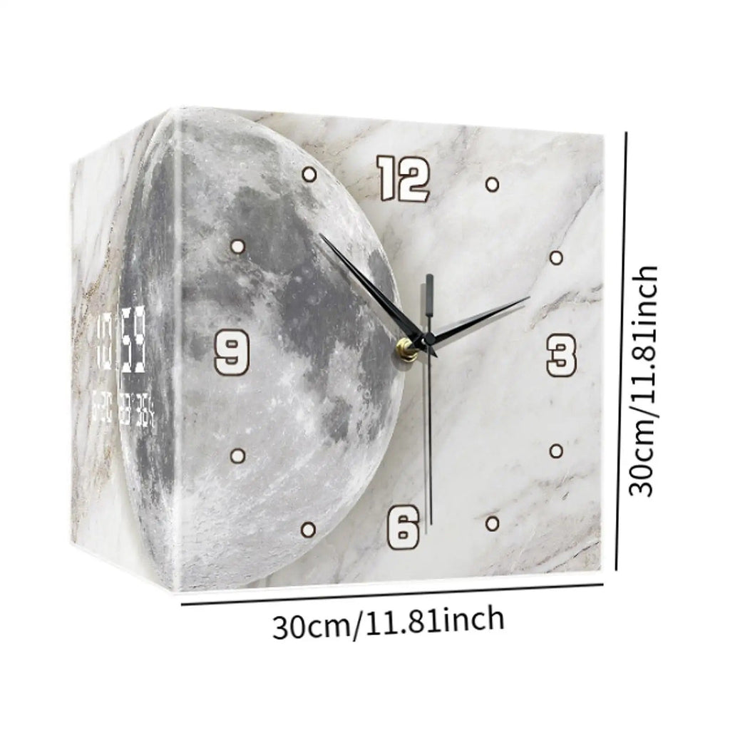 Moon Double-Sided Clock