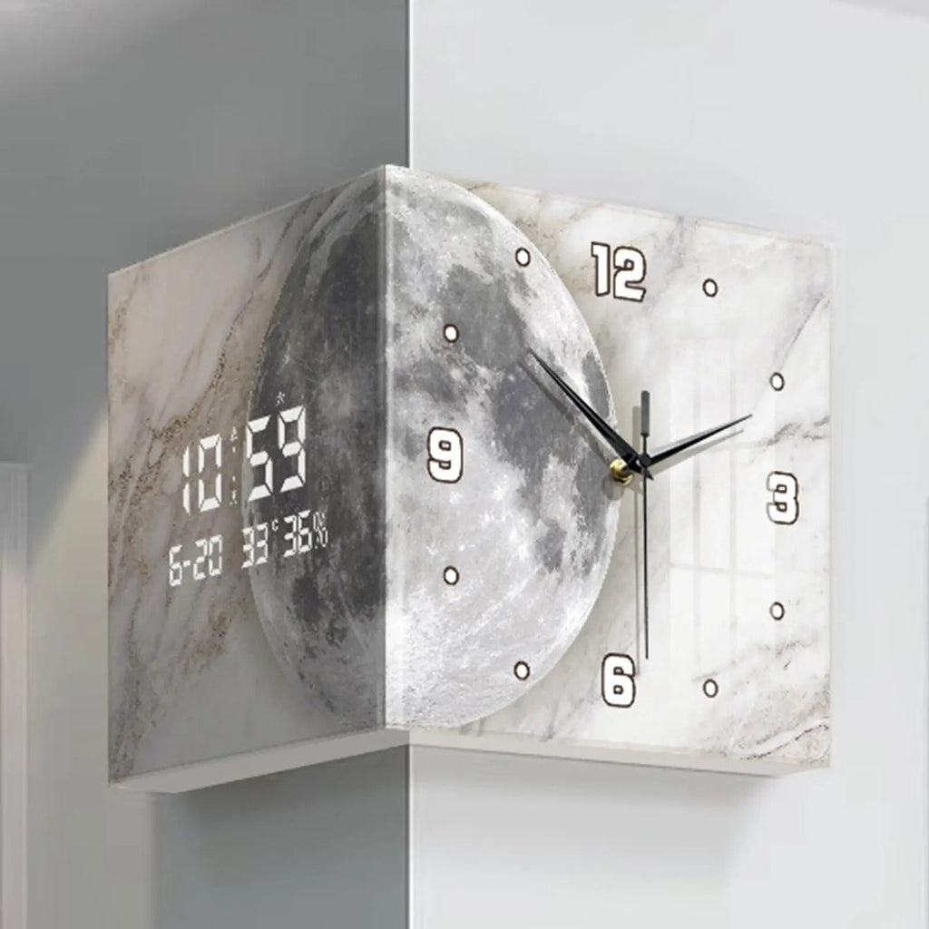 Moon Double-Sided Clock