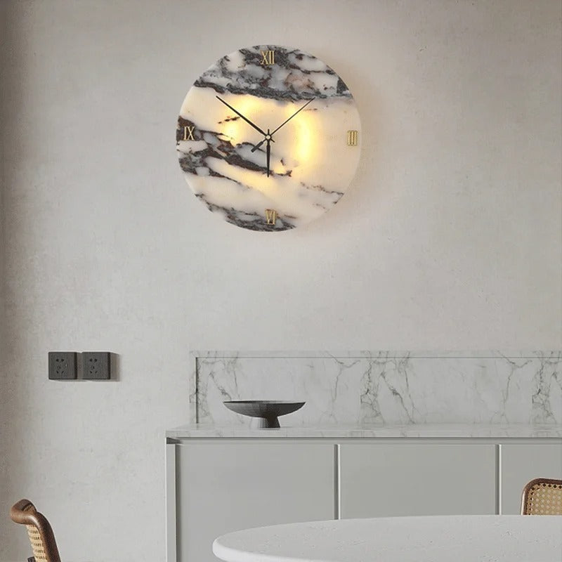 Marble Illuminated Wall Clock