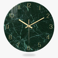 A closer view of the Glass Effet Marble Wall Clock, created to become a striking focal point in any room.