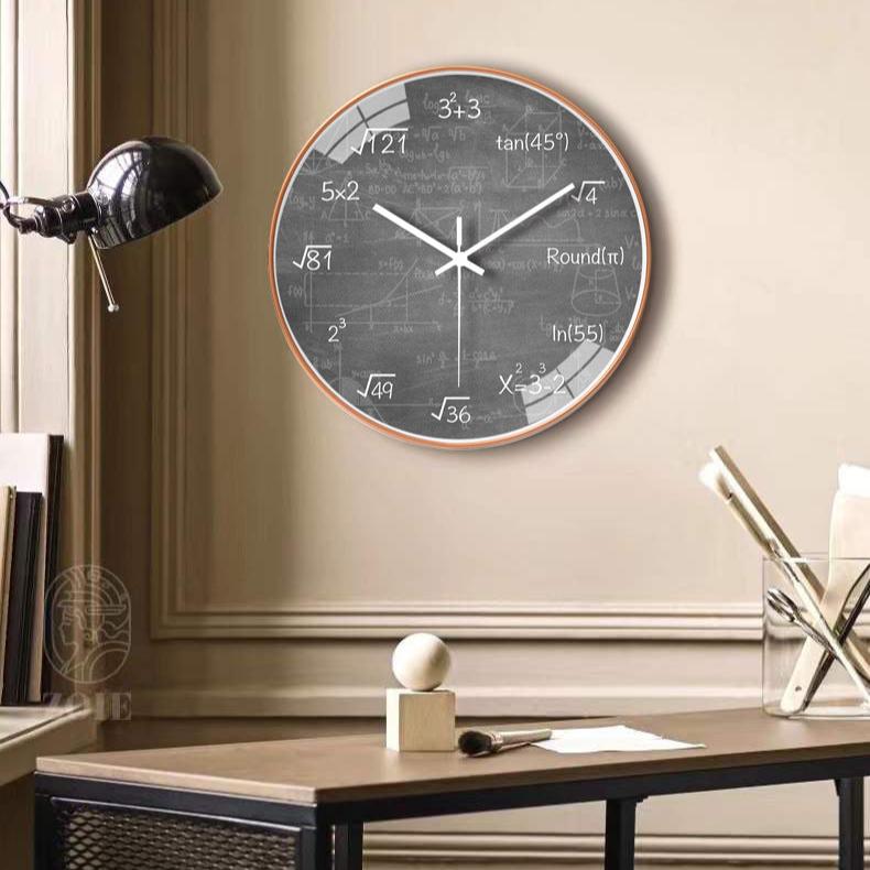 The Mathematical Clock, a statement clock that lends personality to a carefully styled interior.
