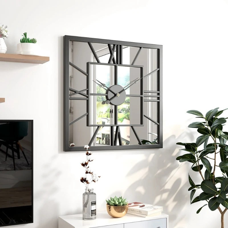 The Miroir Clock shown as a refined decorative accent for a modern living space.