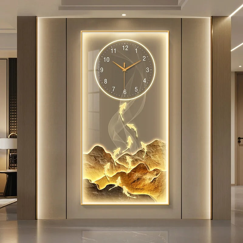 The LED Wall Clock shown as a refined decorative accent for a modern living space.
