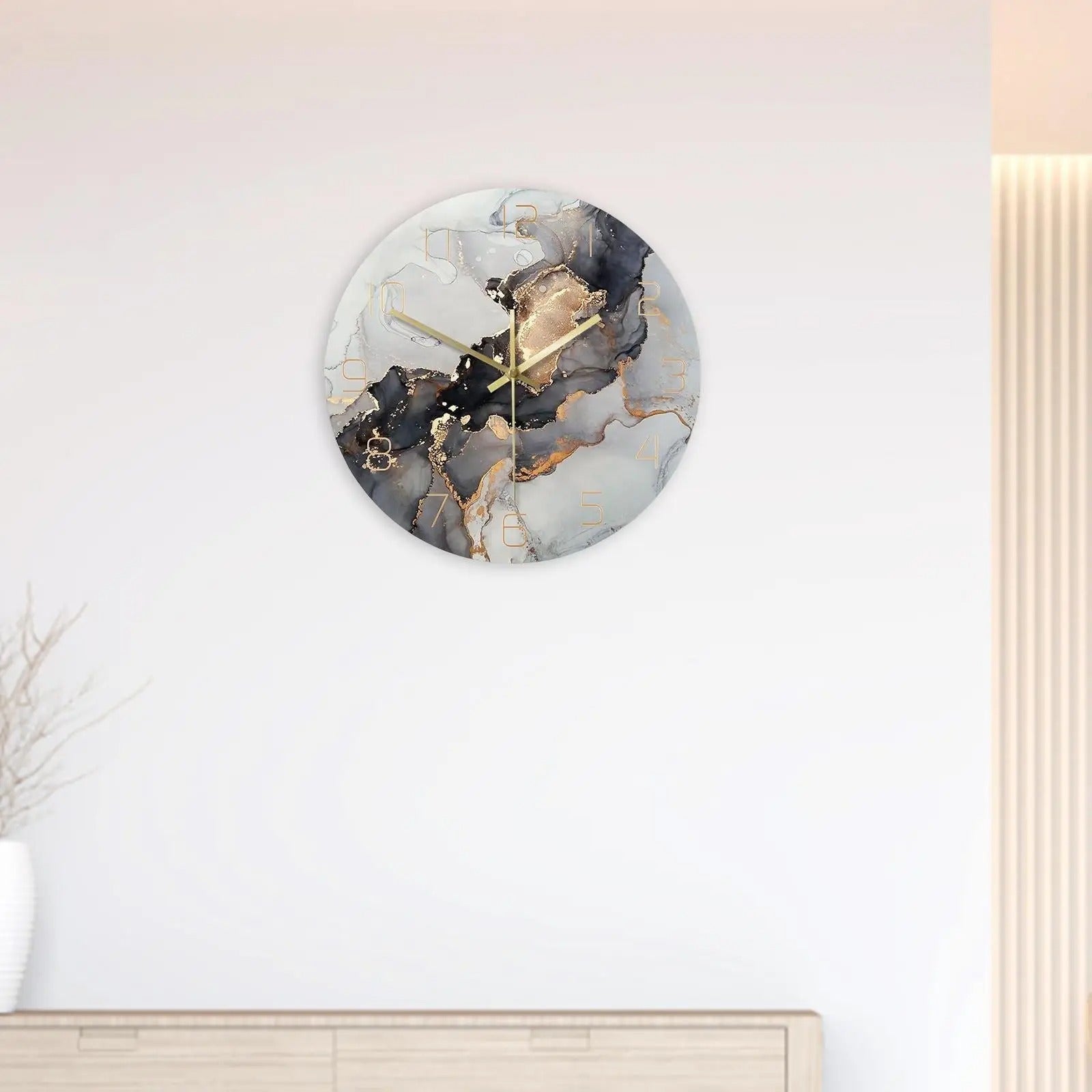The Acrylique Wall Clock displayed as a functional yet eye-catching feature for the home.