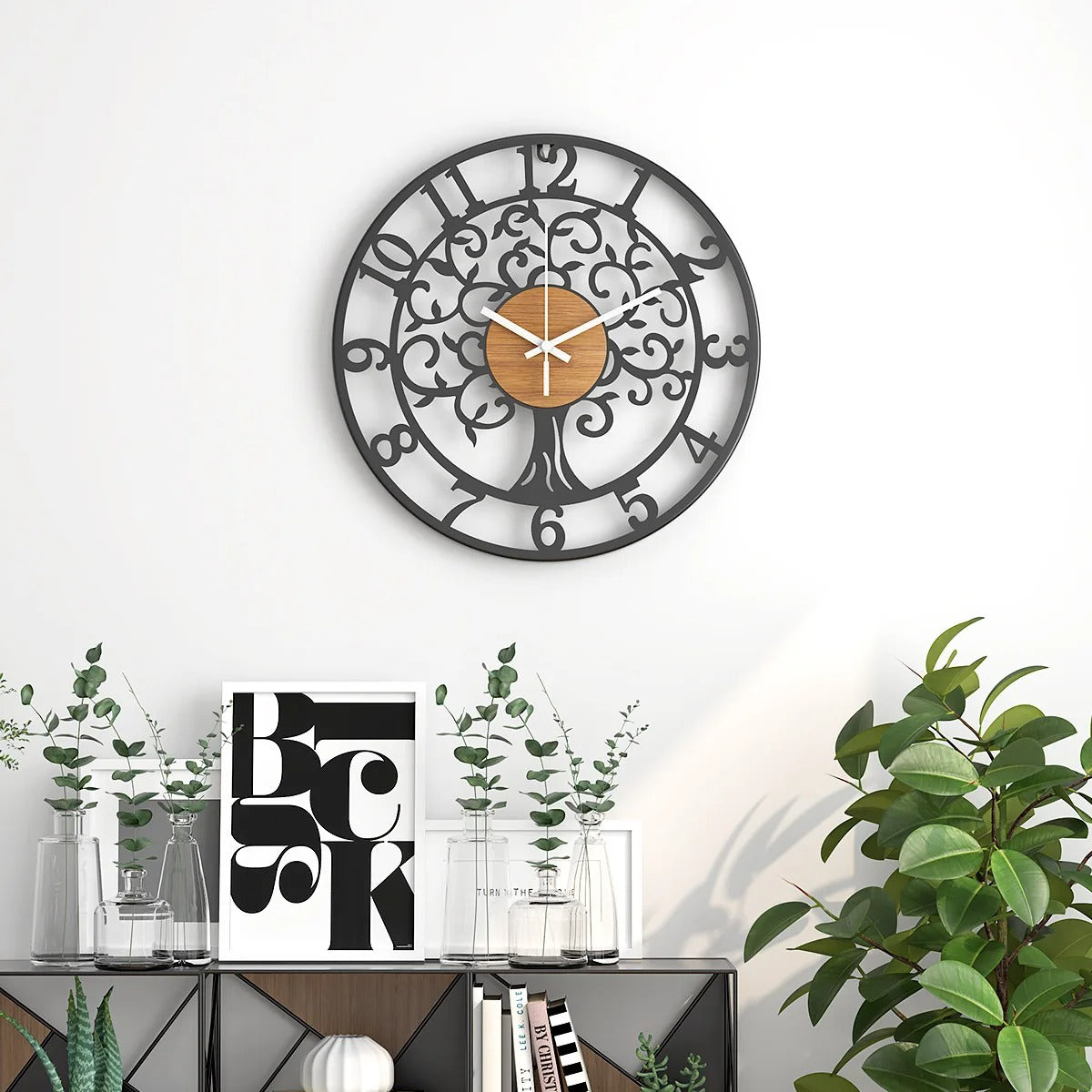 An elegant Arbre of Vie Wall Clock designed to give a room a memorable decorative detail.