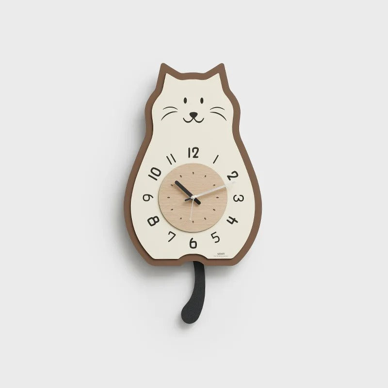 Wall Clock with Cat
