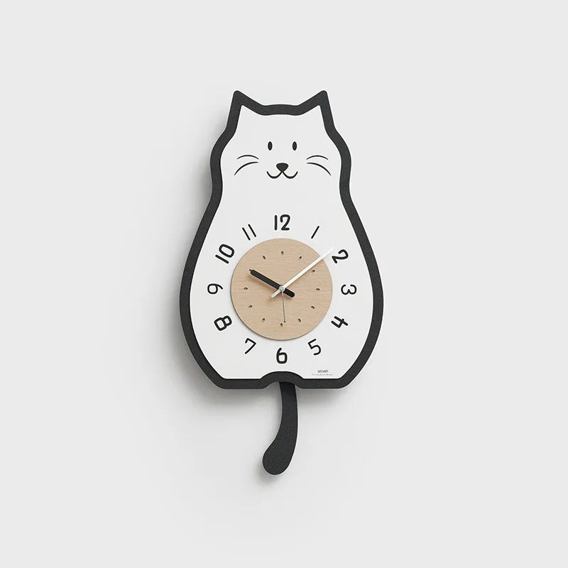 Wall Clock with Cat