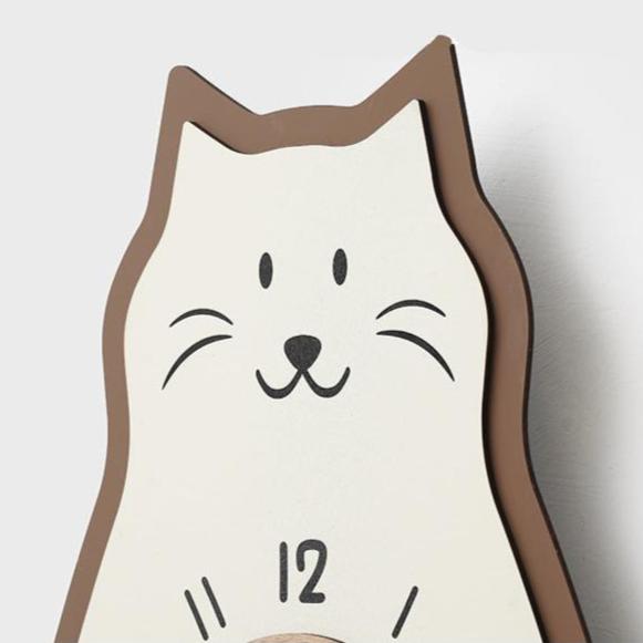 Wall Clock with Cat