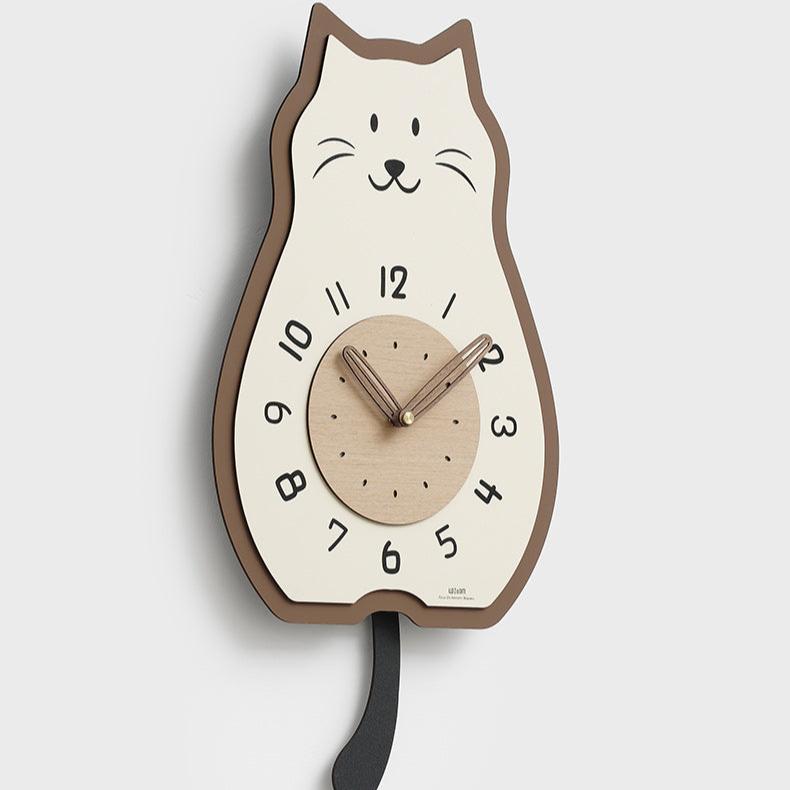 Wall Clock with Cat
