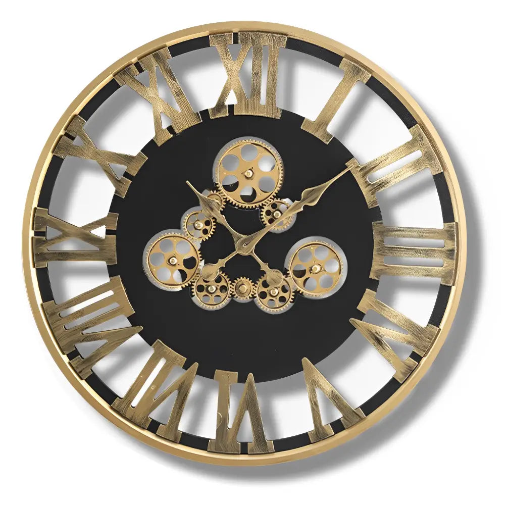 Wall Clock with Moving Gear